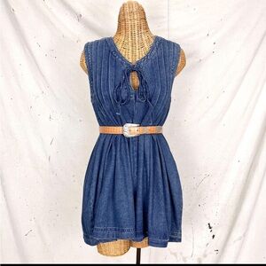 Vintage Style Denim Romper